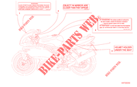 ETIQUETTE AVERTISSEMENT (USA) pour Ducati 750 SS 2000