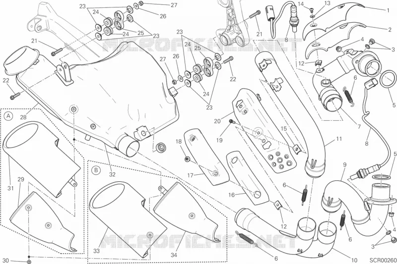 SYSTEME D'ECHAPPEMENT Ducati Moto Scrambler 2016 Scrambler Icon  Scrambler Icon