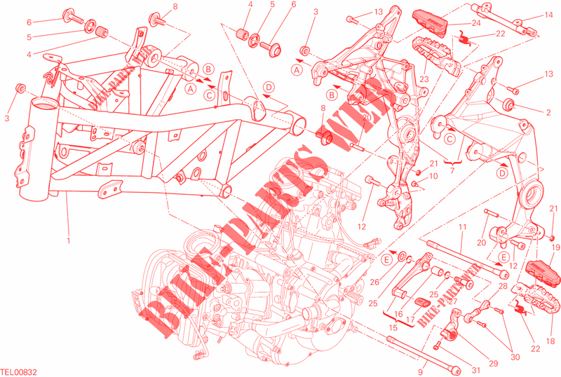 CADRE pour Ducati Multistrada 1200 ABS 2014