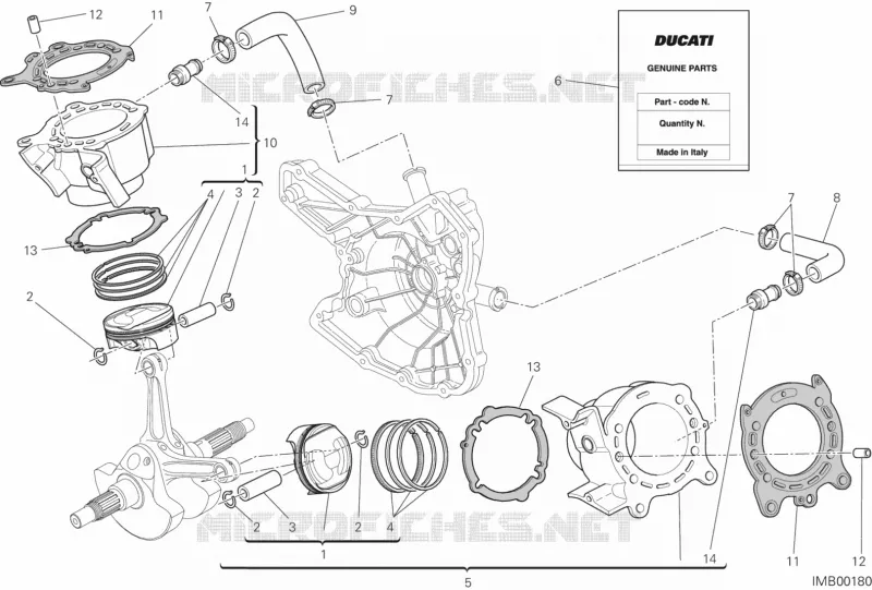 CYLINDRES - PISTONS Ducati Moto Multistrada 2014 Multistrada 1200 ABS  Multistrada 1200 ABS
