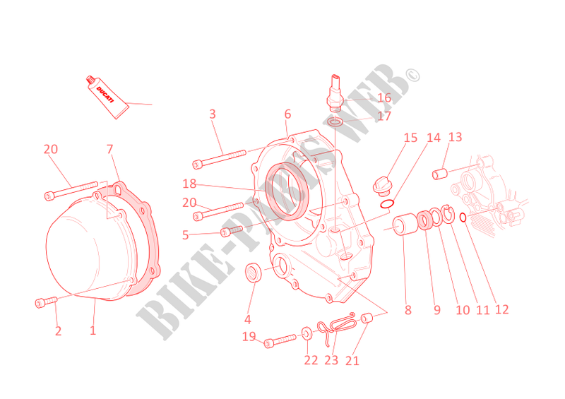 CARTER EMBRAYAGE pour Ducati Monster S4 2001