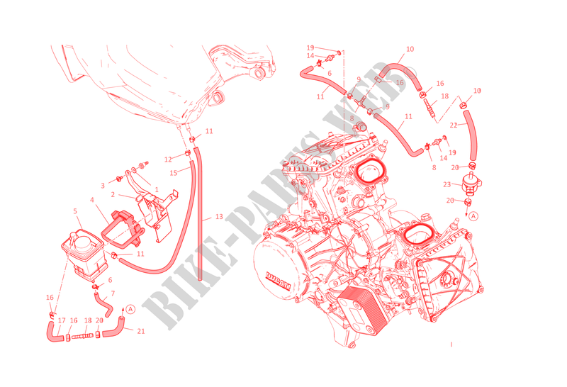 EVAPORATIVE EMISSION SYSTEM (EVAP) pour Ducati 1299 Panigale 2015