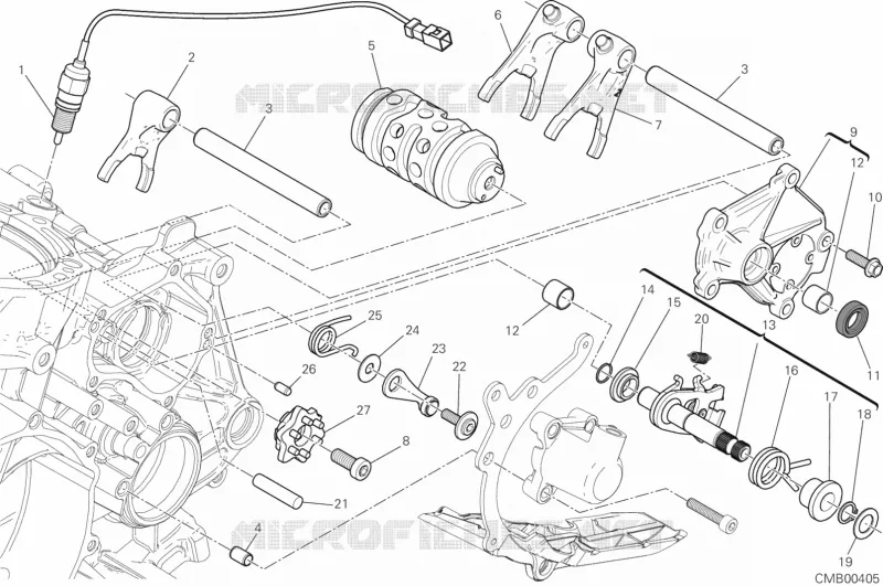 SELECTEUR - REPOSES PIEDS Ducati Moto Superbike 2014 899 Panigale ABS  899 Panigale ABS