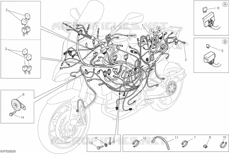 FAISCEAU ELECTRIQUE Ducati Moto Multistrada 2014 Multistrada 1200 S Touring  Multistrada 1200 S Touring