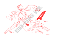 REPOSE PIEDS GAUCHE pour Ducati 1199 Panigale R 2014