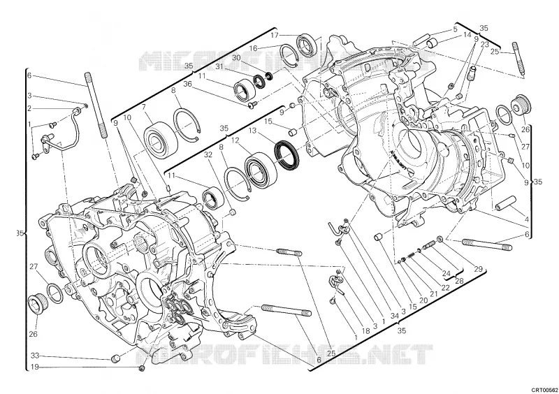 Commodo gauche pour moto YAMAHA YZF 1000 THUNDERACE 1996 à 2002