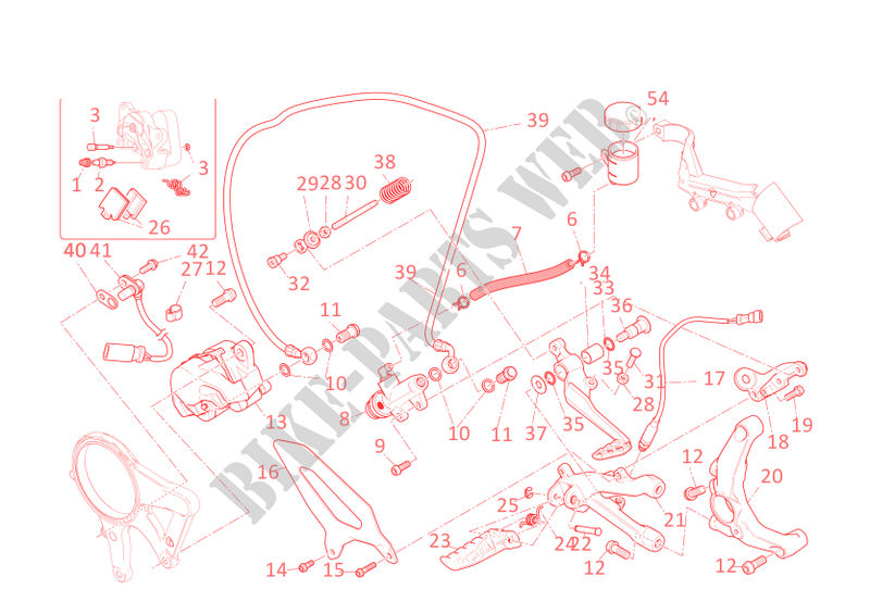 FREIN ARRIERE pour Ducati 1199 Panigale S 2012