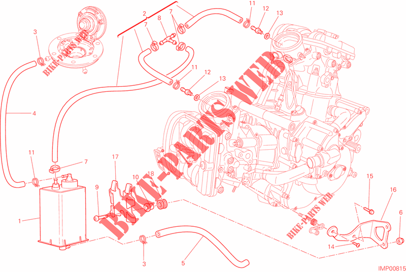 EVAPORATIVE EMISSION SYSTEM (EVAP) pour Ducati Multistrada 1200 S Pikes Peak 2014