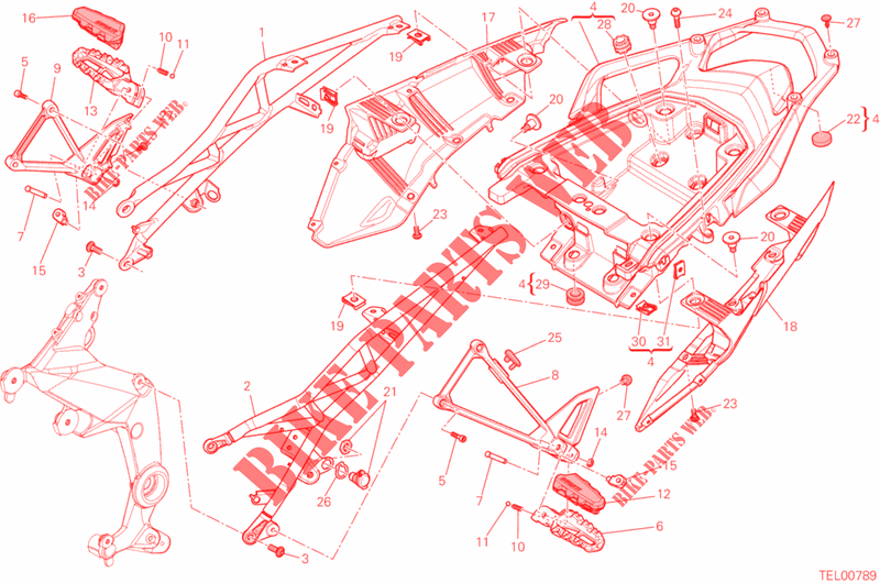 BOUCLE ARRIERE pour Ducati Multistrada 1200 ABS 2013