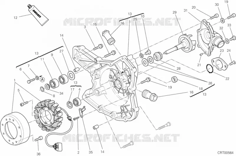 COUVERCLE / GENERATEUR Ducati Moto Multistrada 2013 Multistrada 1200 ABS  Multistrada 1200 ABS
