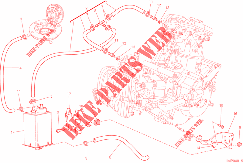 EVAPORATIVE EMISSION SYSTEM (EVAP) pour Ducati Multistrada 1200 ABS 2013