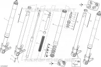 FOURCHE AVANT pour Ducati 1098 2008