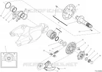 PIVOT ROUE ARRIERE pour Ducati 1098 2008