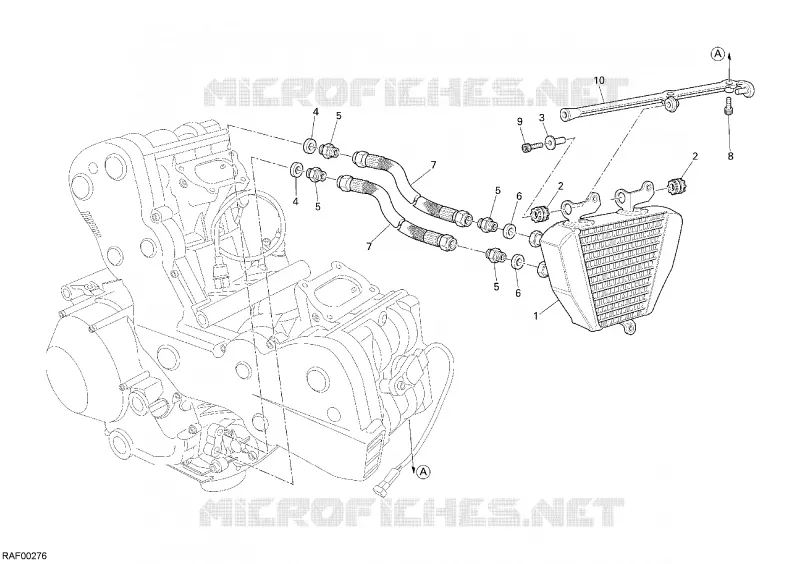 RADIATEUR D'HUILE Ducati Moto Superbike 2008 1098 S  1098 S