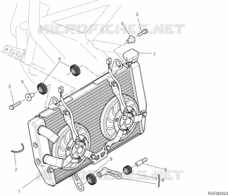 RADIATEUR D'EAU Ducati Moto Multistrada 2013 Multistrada 1200 S Touring  Multistrada 1200 S Touring