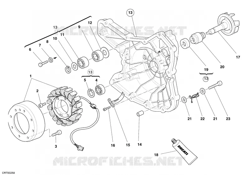 COUVERCLE / GENERATEUR Ducati Moto Superbike 2006 999 R  999 R