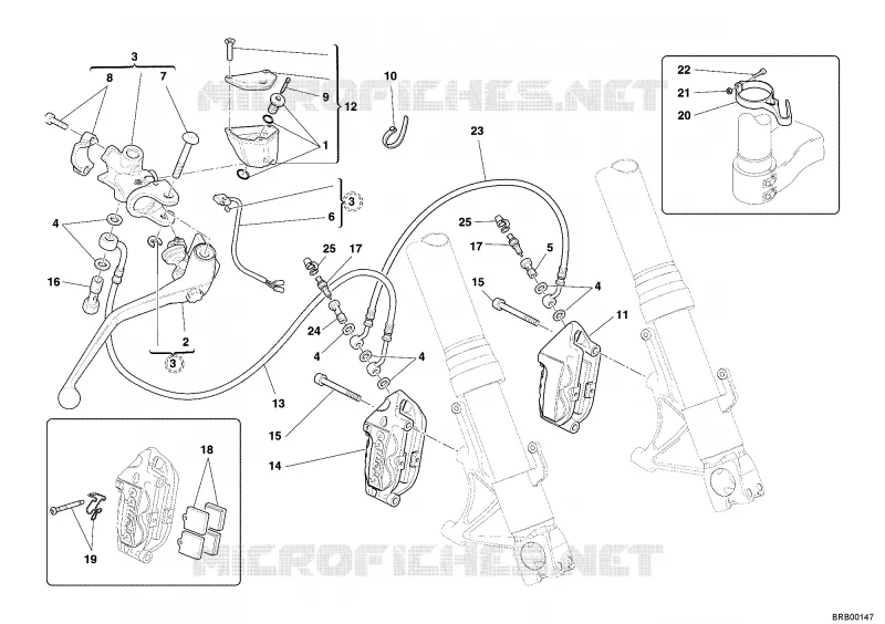 SYSTÈME DE FREIN AVANT Ducati Moto Superbike 2006 999 R  999 R