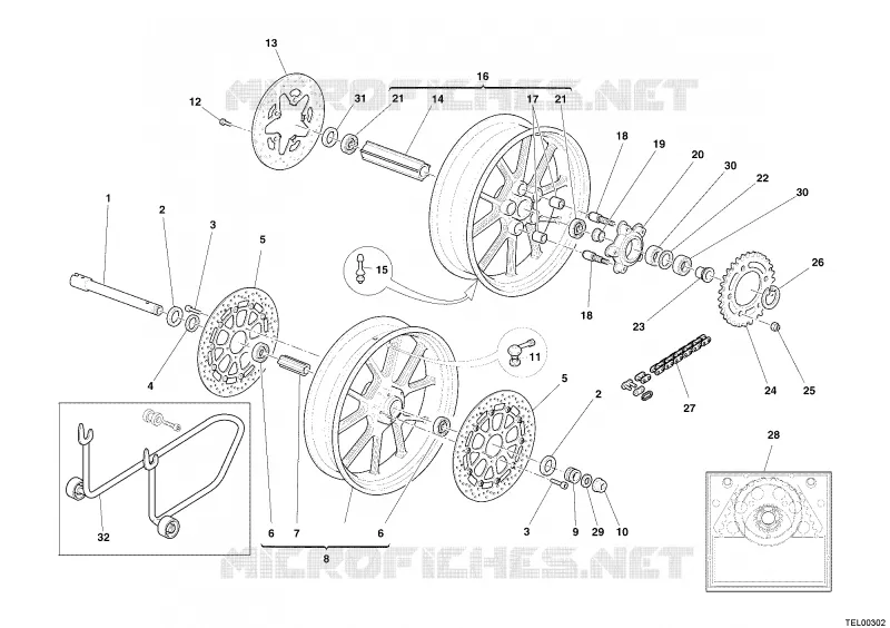 ROUES Ducati Moto Superbike 2006 999 R XEROX  999 R XEROX