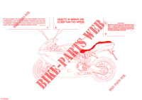 ETIQUETTE AVERTISSEMENT (USA) pour Ducati 999 S 2004
