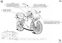 ETIQUETTE AVERTISSEMENT (USA) pour Ducati 998 2003