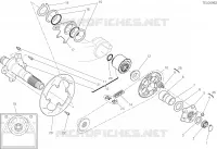 MOYEU DE ROUE   CHAINE   DISQUE ARRIERE pour Ducati 998 2003