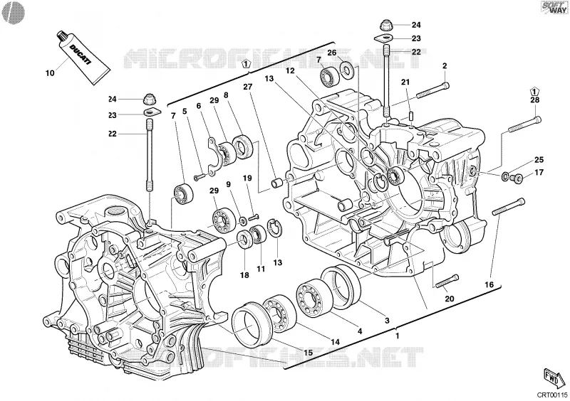 CARTER MOTEUR Ducati Moto Superbike 2002 748 R  748 R