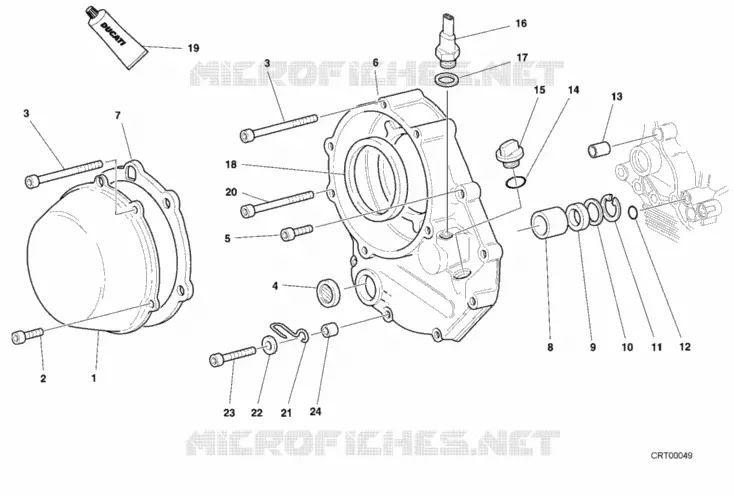 CARTER EMBRAYAGE Ducati Moto Superbike 2001 748 S  748 S
