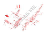 REPOSE PIEDS DROIT pour Ducati Diavel 1200 2015