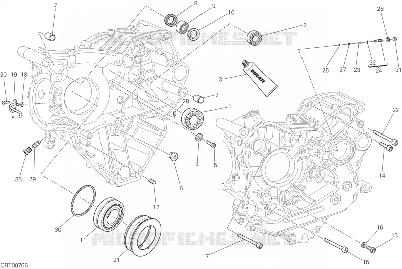 CARTER MOTEUR Ducati Moto Diavel 2015 Diavel FL  Diavel FL
