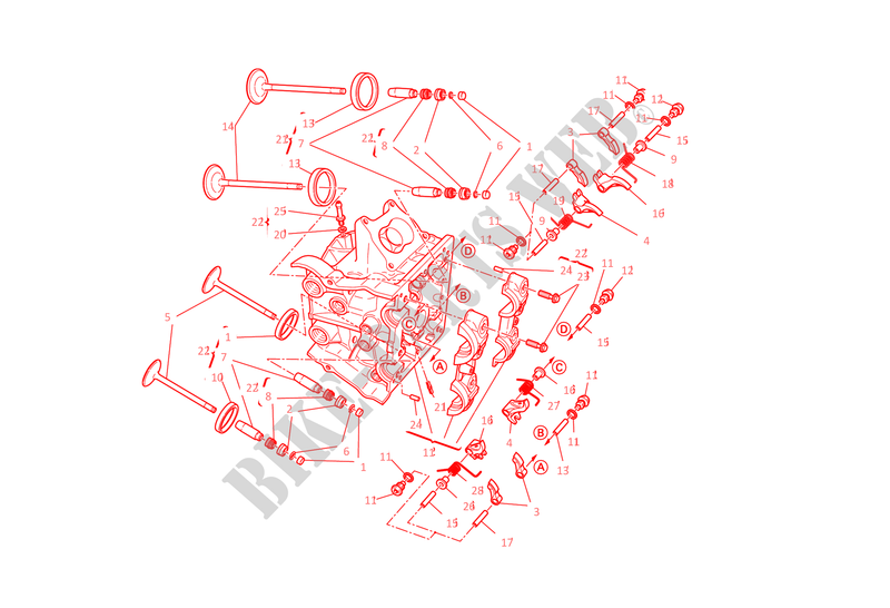 CULASSE HORIZONTALE pour Ducati Diavel 1200 2015