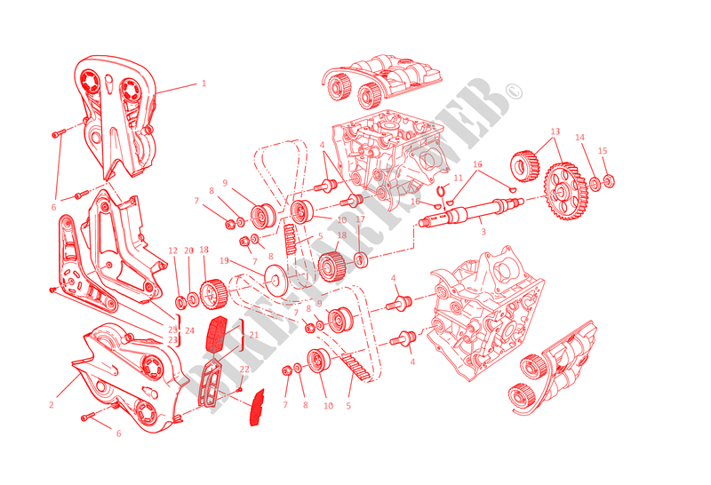 SYSTÈME DE DISTRIBUTION pour Ducati Diavel 1200 2015