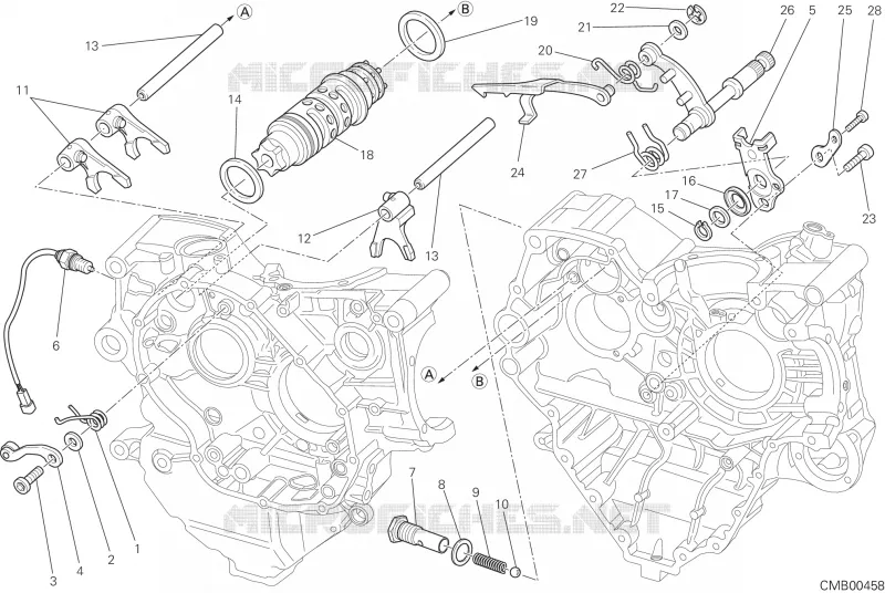 SELECTEUR - REPOSES PIEDS Ducati Moto Diavel 2015 Diavel Carbon FL  Diavel Carbon FL