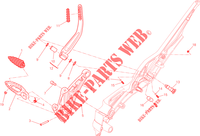 REPOSE PIEDS DROIT   PEDALE DE FREIN pour Ducati Diavel 1200 Carbon 2014