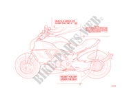 ETIQUETTE AVERTISSEMENT pour Ducati Diavel Carbon 2013