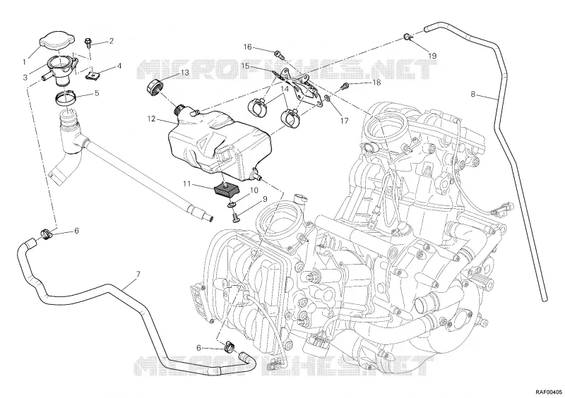 VASE D'EXPANSION Ducati Moto Diavel 2013 Diavel Carbon  Diavel Carbon
