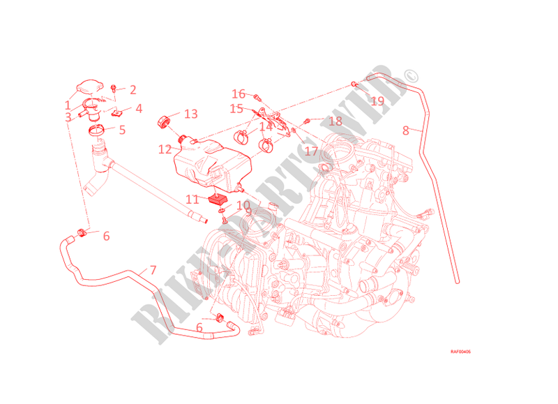 VASE D'EXPANSION pour Ducati Diavel Carbon 2013