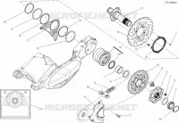 MOYEU DE ROUE   CHAINE   DISQUE ARRIERE pour Ducati Diavel 1200 Strada 2014
