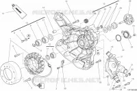 POMPE A EAU   COUVERCLE D'ALTERNATEUR  pour Ducati Diavel 1200 Strada 2014