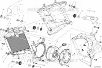 RADIATEUR D'EAU DROIT pour Ducati Diavel 1200 Strada 2014