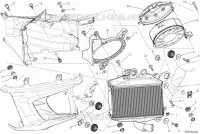 RADIATEUR D'EAU GAUCHE pour Ducati Diavel 1200 Strada 2014