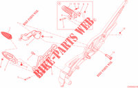 REPOSE PIEDS DROIT   PEDALE DE FREIN pour Ducati Diavel 1200 Strada 2014