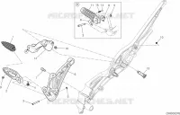 REPOSE PIEDS DROIT   PEDALE DE FREIN pour Ducati Diavel 1200 Strada 2014