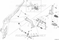 REPOSE PIEDS GAUCHE   SELECTEUR pour Ducati Diavel 1200 Strada 2014