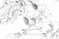 SUPPORT DE PLAQUE   FEU ARRIERE pour Ducati Diavel 1200 Strada 2014