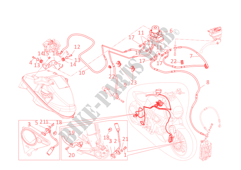 SYSTÈME D'ANTIBLOCAGE DES FREINS (ABS) pour Ducati Diavel Carbon 2012