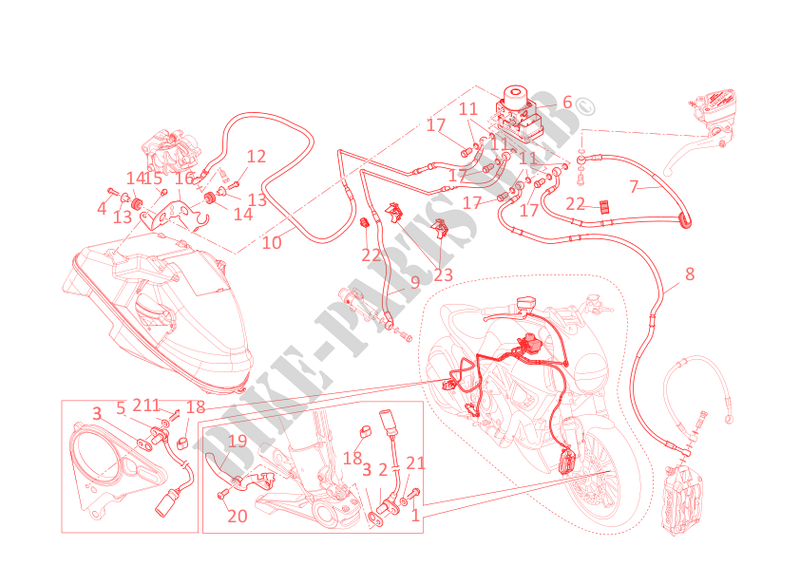 SYSTÈME D'ANTIBLOCAGE DES FREINS (ABS) pour Ducati Diavel 2011