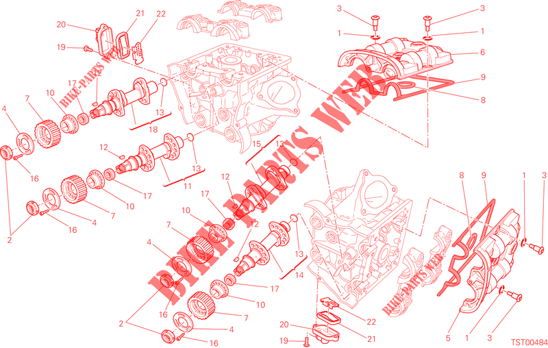 CULASSE: SYSTÈME DE DISTRIBUTION pour Ducati Hyperstrada 2015