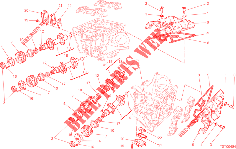 CULASSE: SYSTÈME DE DISTRIBUTION pour Ducati Hypermotard SP 2015