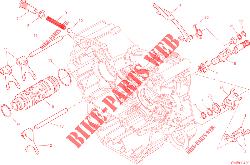 MECANISME DE SELECTION DE VITESSES pour Ducati Hypermotard SP 2015
