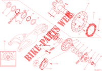 MOYEU DE ROUE   CHAINE   DISQUE ARRIERE pour Ducati Hypermotard 2014
